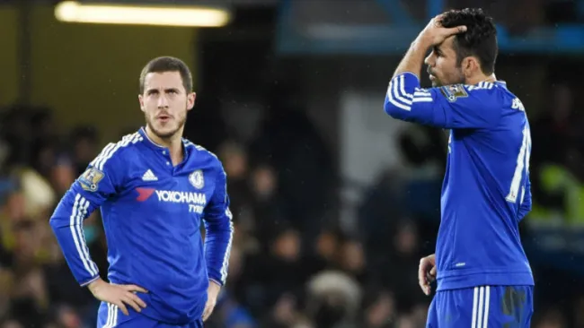 Hazard y Costa se lamentan tras derrota del Chelsea