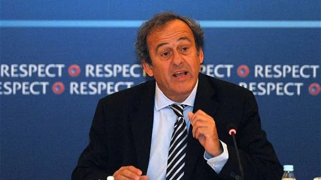 Platini, durante un congreso de la UEFA