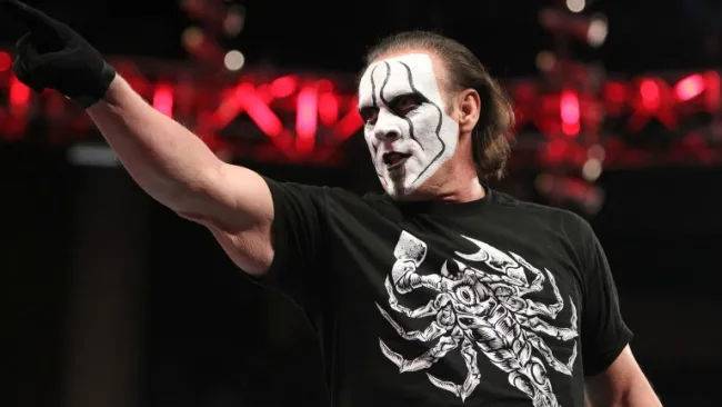 Sting durante un segmento en Raw