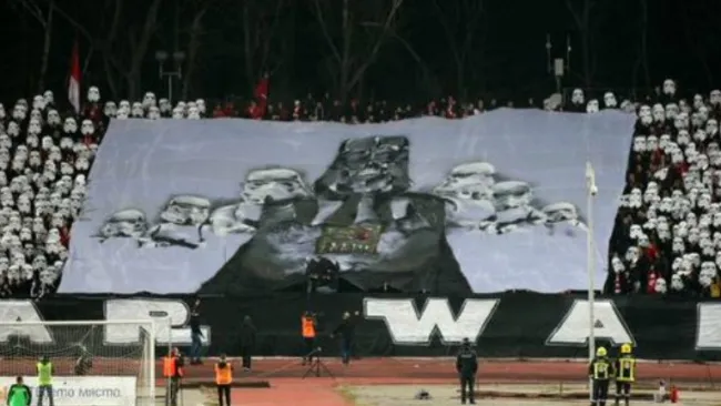 La porra del CSKA Sofia realiza un mosaico de Star Wars