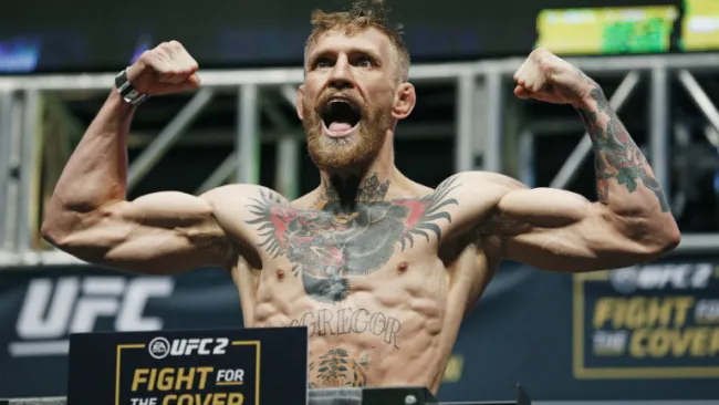 McGregor, durante una ceremonia de pesaje