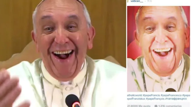 La captura de pantalla y la presunta selfie