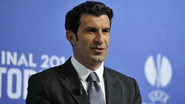 Luis Figo, en un evento de la UEFA