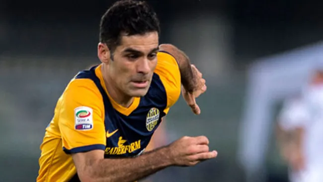 Rafael Márquez en un partido con Hellas Verona 