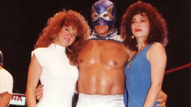 Lizmark durante una función de lucha libre