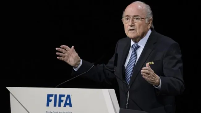 Blatter, durante un discurso