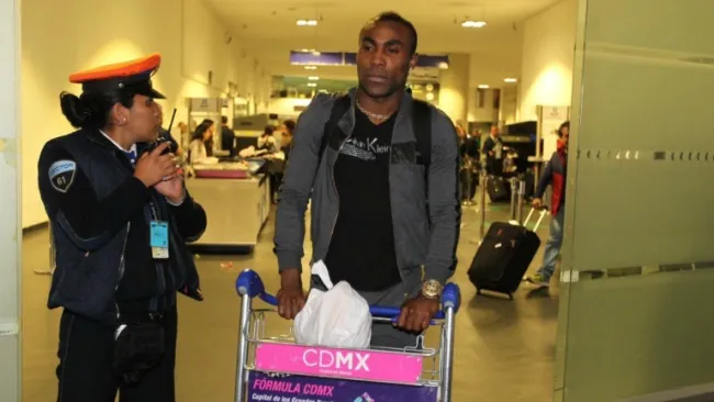 Joffre Guerrón a su llegada a la Ciudad de México