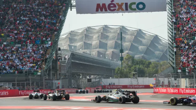Así luce la pista durante el GP de México