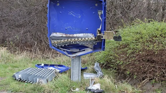 El hombre fue golpeado por una pieza del dispensador