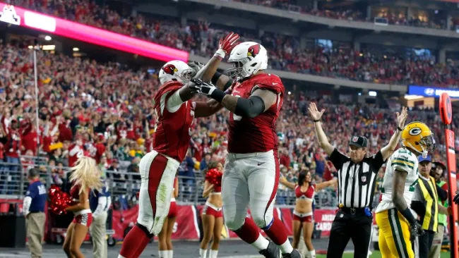 David Johnson celebra un touchdown