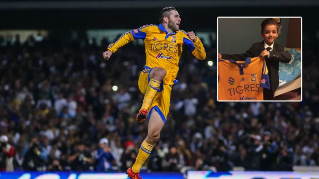Gignac festeja un gol con Tigres 
