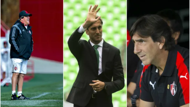 Herrera, Zubeldía, y Costas, con sus respectivos equipos