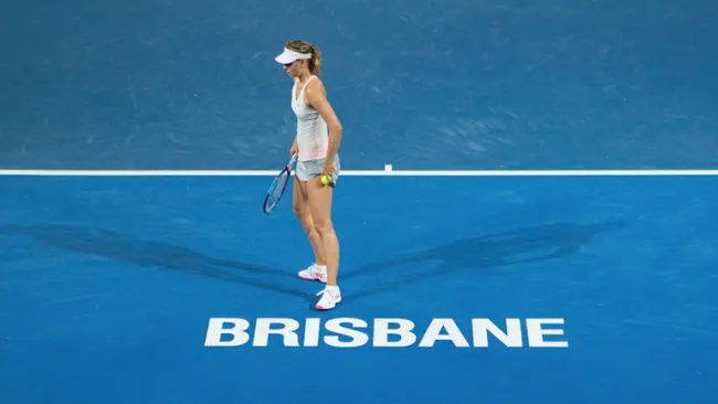 Sharapova, en un partido de Brisbane del año pasado