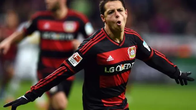 Hernández, tras anotar un gol con Bayer Leverkusen