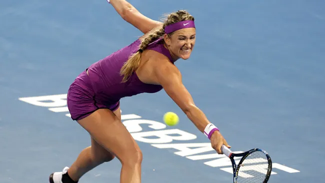 Azarenka, durante el partido contra Kerber