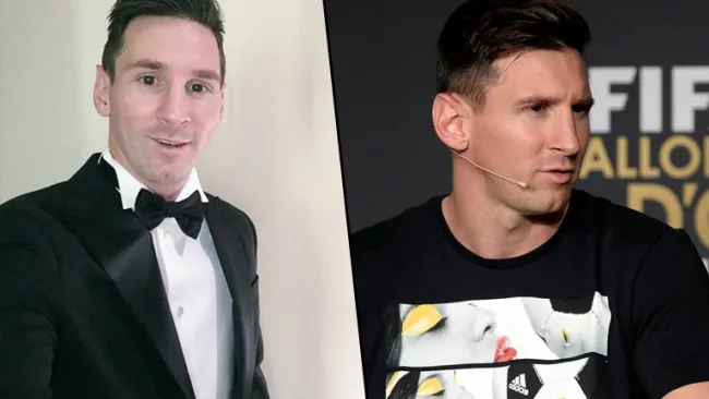 Messi lució un traje impecable