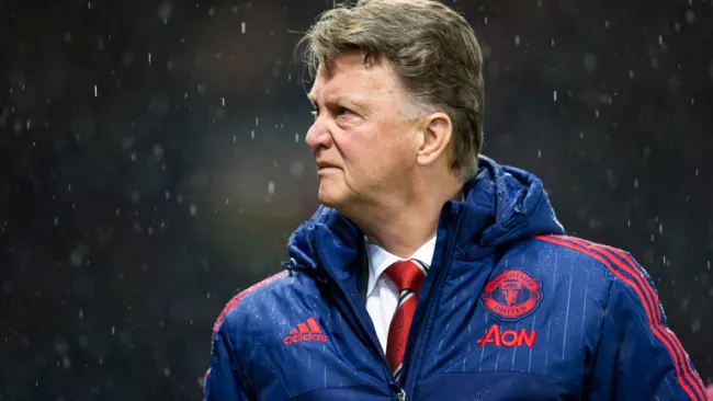 Van Gaal, durante un partido con el Manchester United