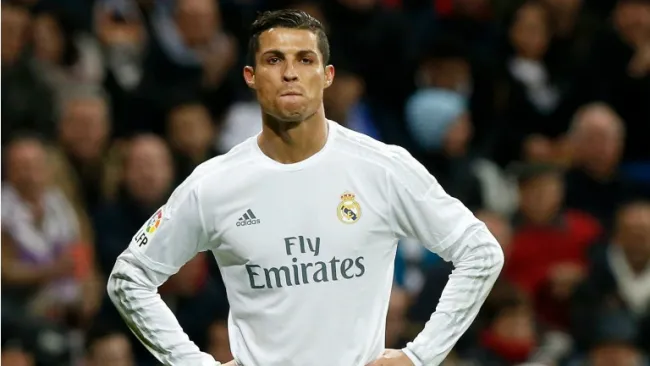 CR7 durante un juego con el Real Madrid