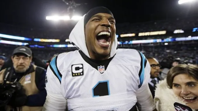 Cam Newton al termino de la Final de Conferencia