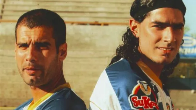 Pep y Abreu posan en una foto con Dorados