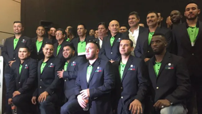 Los Venados, en abanderamiento previo a la Serie del Caribe