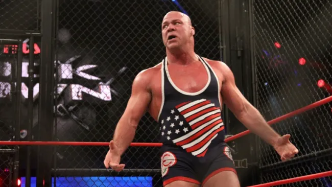 Kurt Angle durante una lucha de TNA