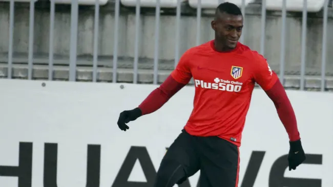 Jackson en entrenamiento con el Atlético