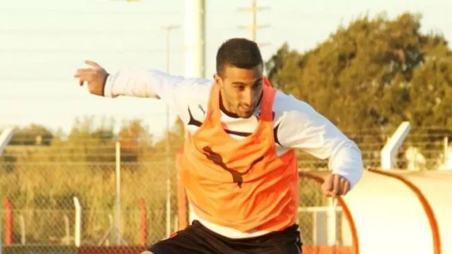 Hernán Pellerano durante un entrenamiento de Independiente