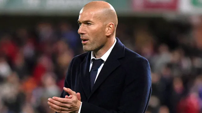 Zidane, en un partido del Real Madrid