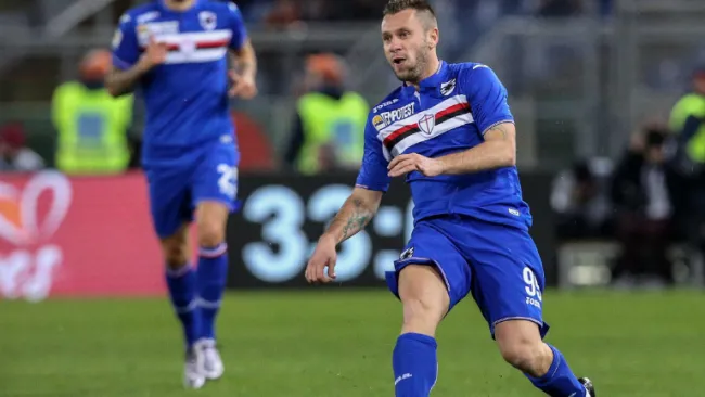 Cassano en partido con la Sampdoria