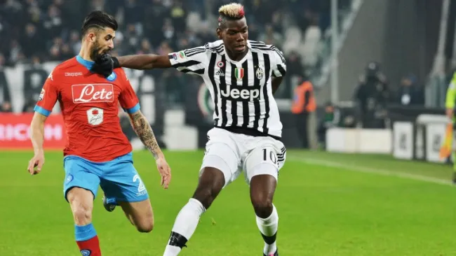 Pogba, durante el partido frente al Napoli