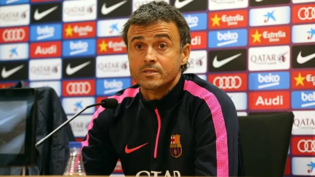 Luis Enrique, en una conferencia de prensa