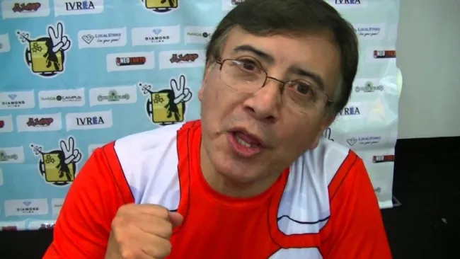 Jesús Barrero posa para la foto en una convención