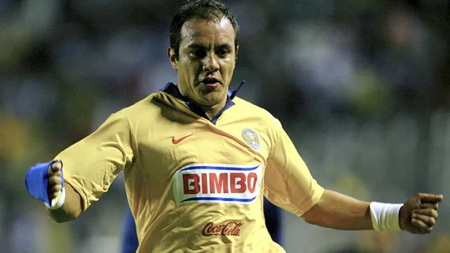 El Cuau, en un partido con el América