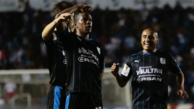 Candelo festejando su golazo en la Concachampions