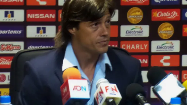 Almeyda, en conferencia de prensa al término del juego contra Dorados