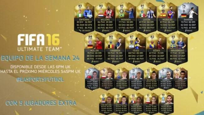 El equipo de la Semana 24 del FUT