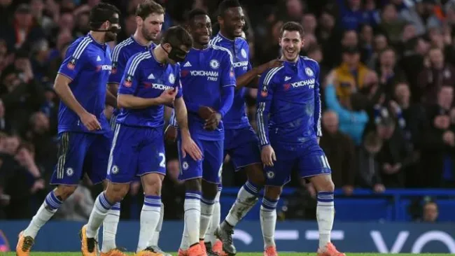 Los jugadores del Chelsea festejan en comunión
