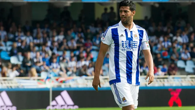 Carlos Vela en un partido de la Real Sociedad