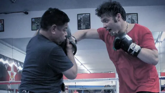 Chávez Jr durante su trabajo de entrenamiento