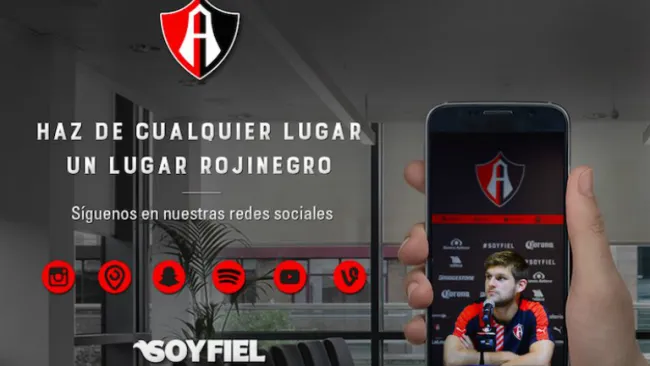 Así promociona Atlas sus redes sociales
