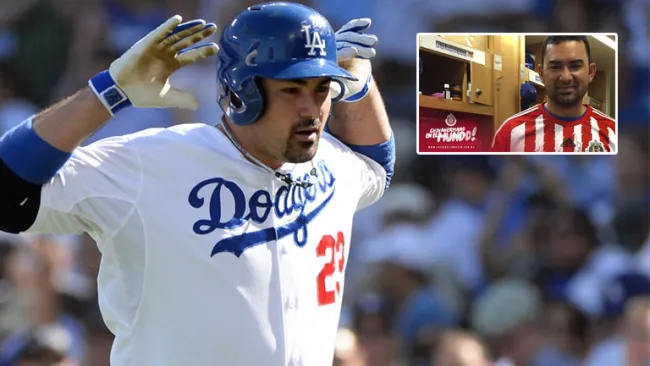 Adrián González y su foto con la playera de Chivas 