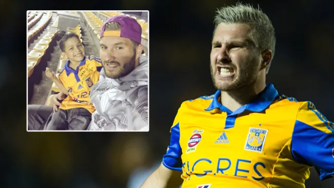Gignac y su foto con el pequeño Jordan 
