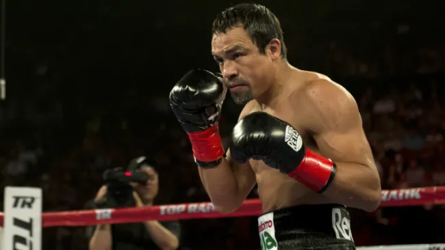 Juan Manuel Márquez durante uno de sus combates