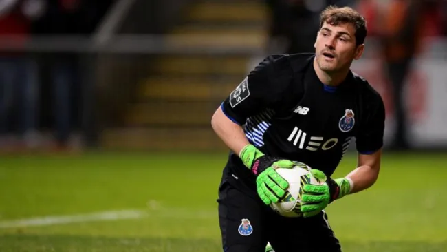 Iker Casillas en el partido contra Braga