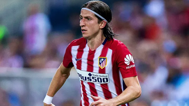 Filipe Luis, en un partido con el Atleti