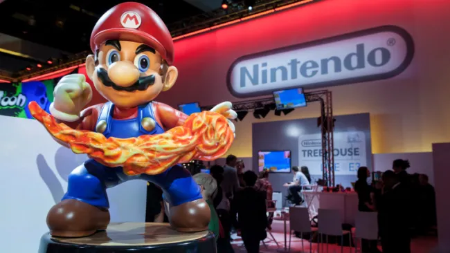 Una imagen de Mario en evento relacionado con Nintendo