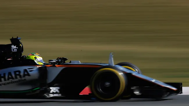 Checo, durante las pruebas de pretemporada de Fórmula Uno