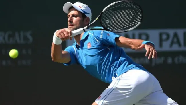 Djokovic, durante un partido de Indian Wells