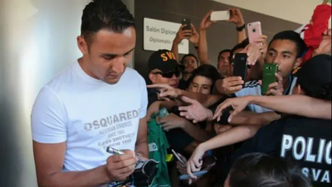 Keylor a su llegada a Costa Rica